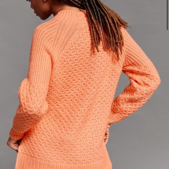 ANTHROPOLOGIE Bia Chunky Mock Neck Knit Sweater Olive Green, Size Medium - Picture 11 of 16